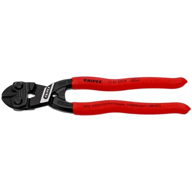 Knipex 7101200R 8" (200mm) COBOLT High Leverage "Robust" Compact Bolt Cutters