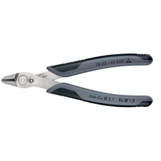 Knipex 7803140ESD 5-1/2" (140mm) Electronics SUPER KNIPS XL - 54HRC - ESD