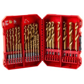 Milwaukee 48-89-4672 SHOCKWAVE IMPACT DUTY RED HELIX Titanium Drill Bit Set 29-Piece