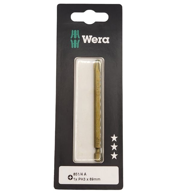 Wera 136361 851/4 A PH3 x 3-1/2″ Phillips Extra Hard Driver Bit