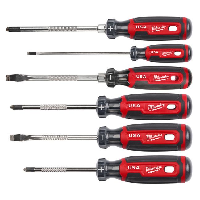Milwaukee MT200-6 USA Made Cushion Grip Screwdriver Kit 6-Piece