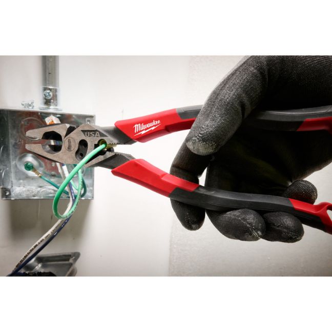 Milwaukee MT550C USA Made 9" Lineman's Comfort Grip Pliers with Crimper and Bolt Cutter - Image 3