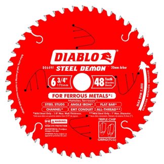 Diablo D0649F 6-3/4" X 48T STEEL DEMON Carbide-Tipped Saw Blade for Metal