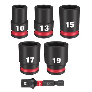 Milwaukee 49-66-7036 SHOCKWAVE Impact Duty 3/8" Drive Metric Standard Socket Set 6-Piece