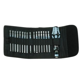 Wera 071116 Kraftform Kompakt 60 Stainless Steel Metric Power Bit Set 17-Piece