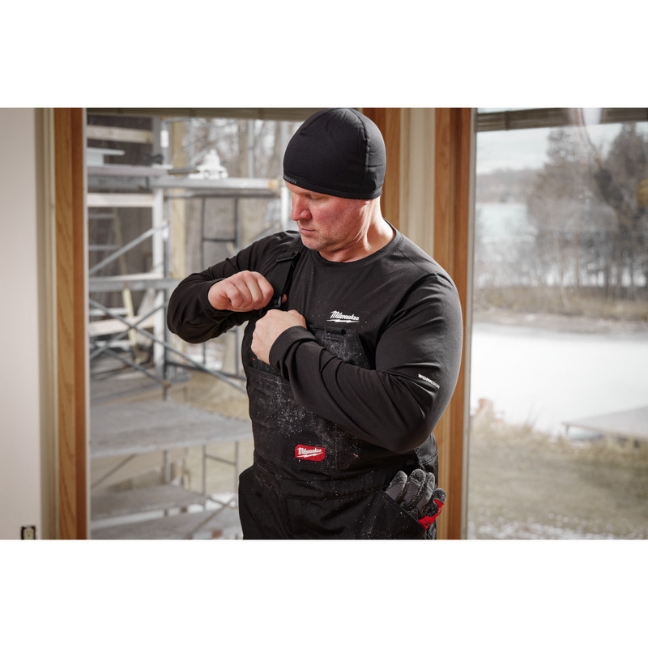 Milwaukee 403B WORKSKIN Crew Neck Baselayer - Black - Image 4