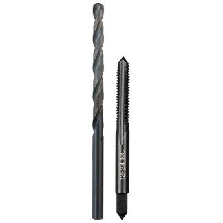 Milwaukee 49-57-5530 12-24 NC Straight Flute Plug Tap and #16 Drill Bit