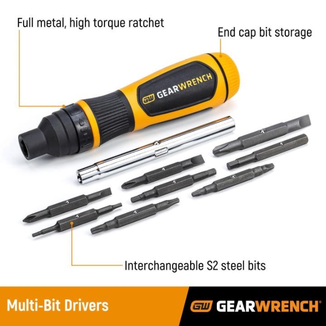 GearWrench 80191R 19-in-1 Ratcheting Multi-Bit Driver - Image 2