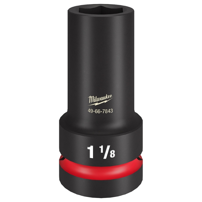 Milwaukee 49-66-7843 SHOCKWAVE IMPACT DUTY 1-1/8" Thin Wall Extra-Deep 6-Point Socket