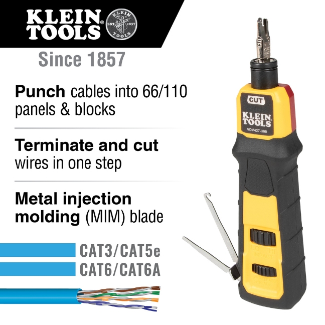 Klein VDV427-300 Impact Punchdown Tool with 66/110 Blade - Image 2