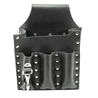 Klein 5127T 6-Pocket Leather Tool Pouch with Tunnel Loop