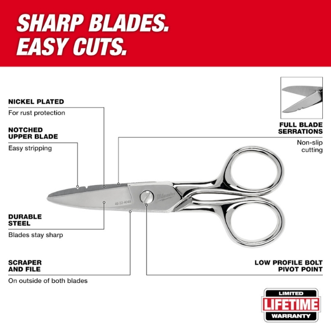 Milwaukee 48-22-4048 Electrician's Scissors - Image 2