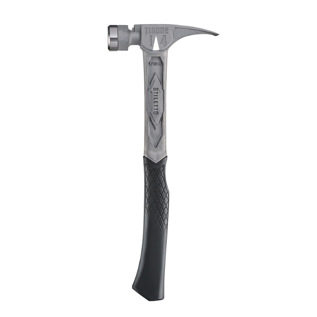 Stiletto TIB14RSC TIBONE 14oz Smooth Face Curved Handle Titanium Framing Hammer