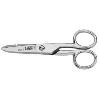Klein 2100-7 5-1/4" Nickel Plated Electrician's Scissors