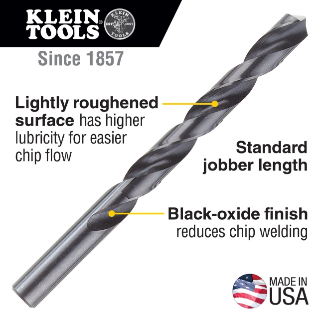 Klein 53100 1/16" x 118-Degree High Speed Drill Bit - Image 2