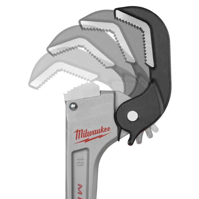Milwaukee 48-22-7418 18” Aluminum Self-Adjusting Pipe Wrench - Image 3