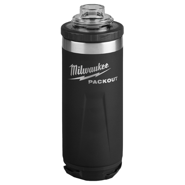 Milwaukee 48-22-8382B PACKOUT 18oz Insulated Bottle with Chug Lid - Black - Image 3