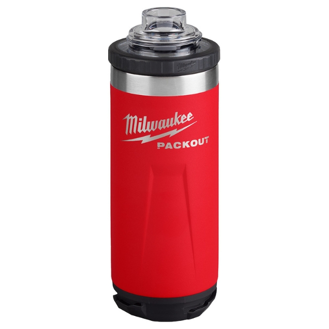Milwaukee 48-22-8382R PACKOUT 18oz Insulated Bottle with Chug Lid - Red - Image 3