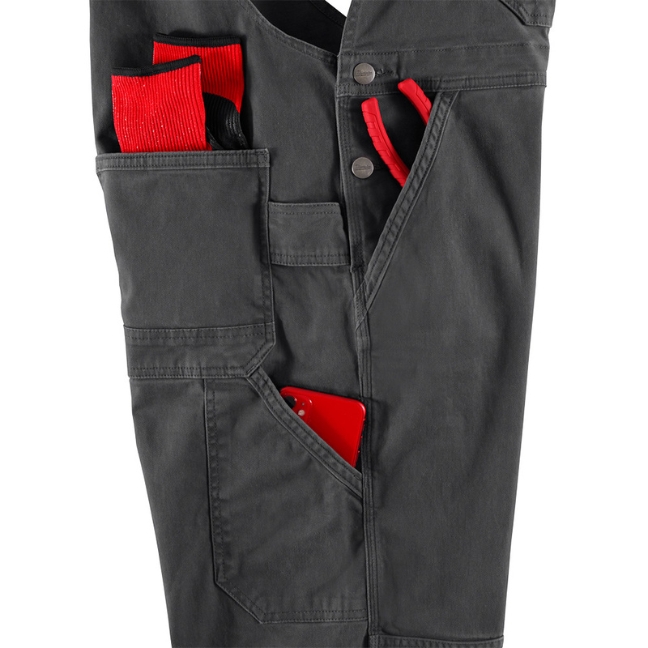 Milwaukee M850G FREEFLEX Unlined Bib Overalls - Gray - Image 4