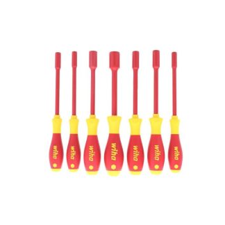Wiha 32293 SOFTFINISH Insulated Metric Nut Driver Set 7-Piece