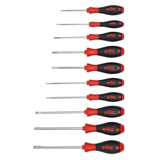 Wiha 30280 SOFTFINISH Cushion Grip Screwdriver Set - 10 Piece
