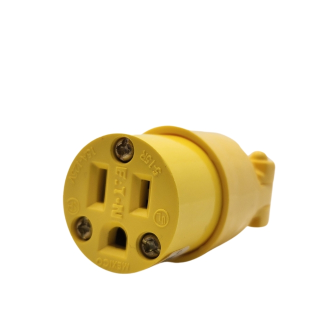 EGL4887 Yellow Female Plug Round