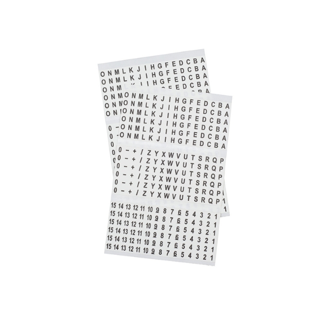 Klein 56253 Wire Marker Book, Black Letters, Numbers, and Symbols