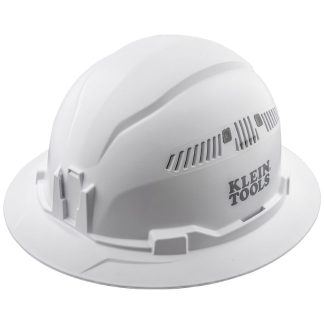 Klein 60401 Non-Vented Class-C Type 1 Full Brim-Style Hard Hat - White