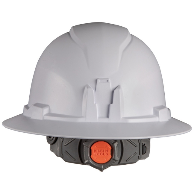 Klein 60406RL Non-Vented Class-E Type 1 Full Brim-Style Hard Hat with Rechargeable Headlamp - White - Image 3