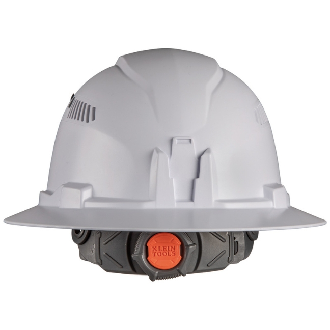 Klein 60407RL Vented Class-C Type 1 Full Brim-Style Hard Hat with Rechargeable Headlamp - White - Image 4