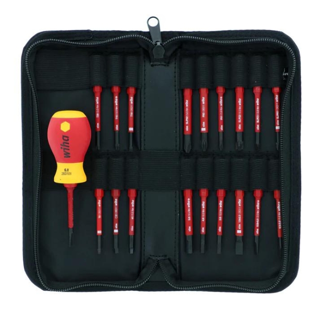 Wiha 28396 Insulated Softfinish SLIMLINE Blade Set 20-Piece